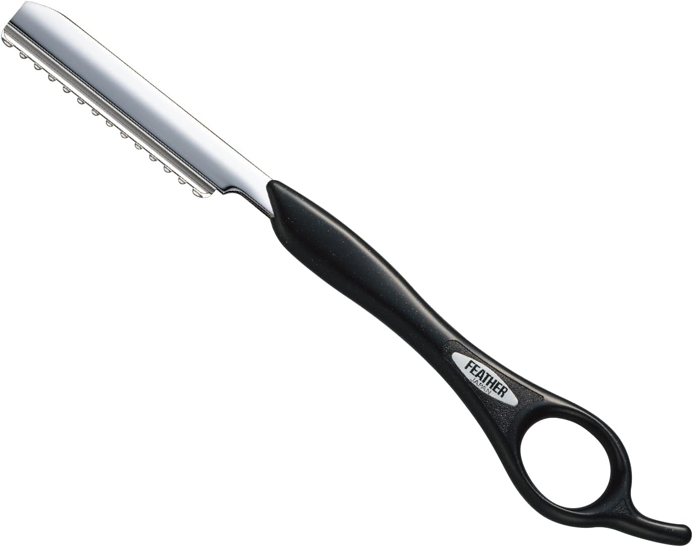 フェザー安全剃刀 スタイリングレザー レギュラータイプ レザーカット用 散髪 カット ヘアカット (SR-K ブラック)