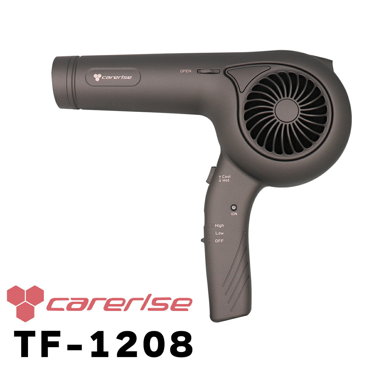 ケアライズ TF-1208 ヘアドライヤー ヘアケア マイナスイオン ダメージケア 遠赤外線 4589718050621
