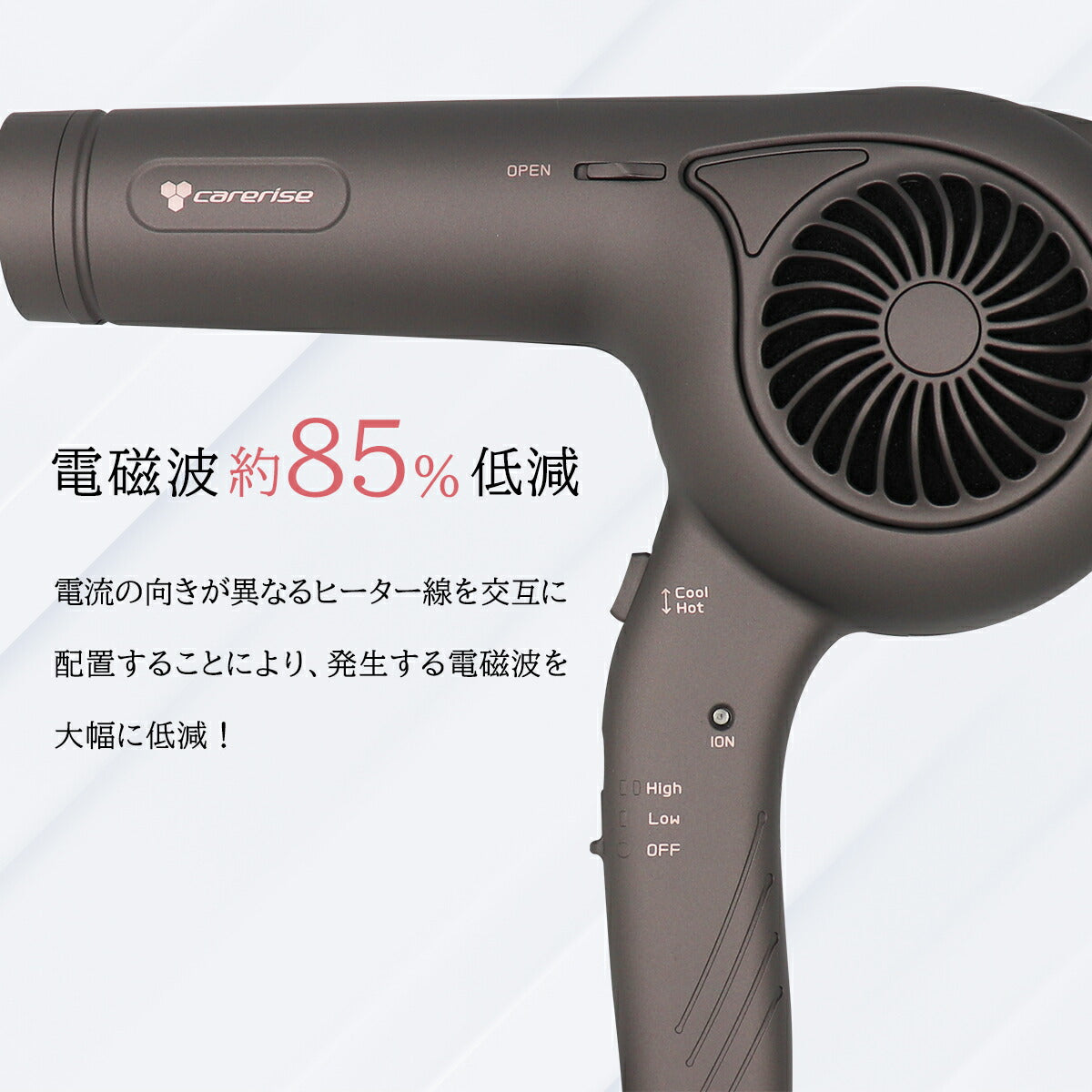 ケアライズ TF-1208 ヘアドライヤー ヘアケア マイナスイオン ダメージケア 遠赤外線 4589718050621