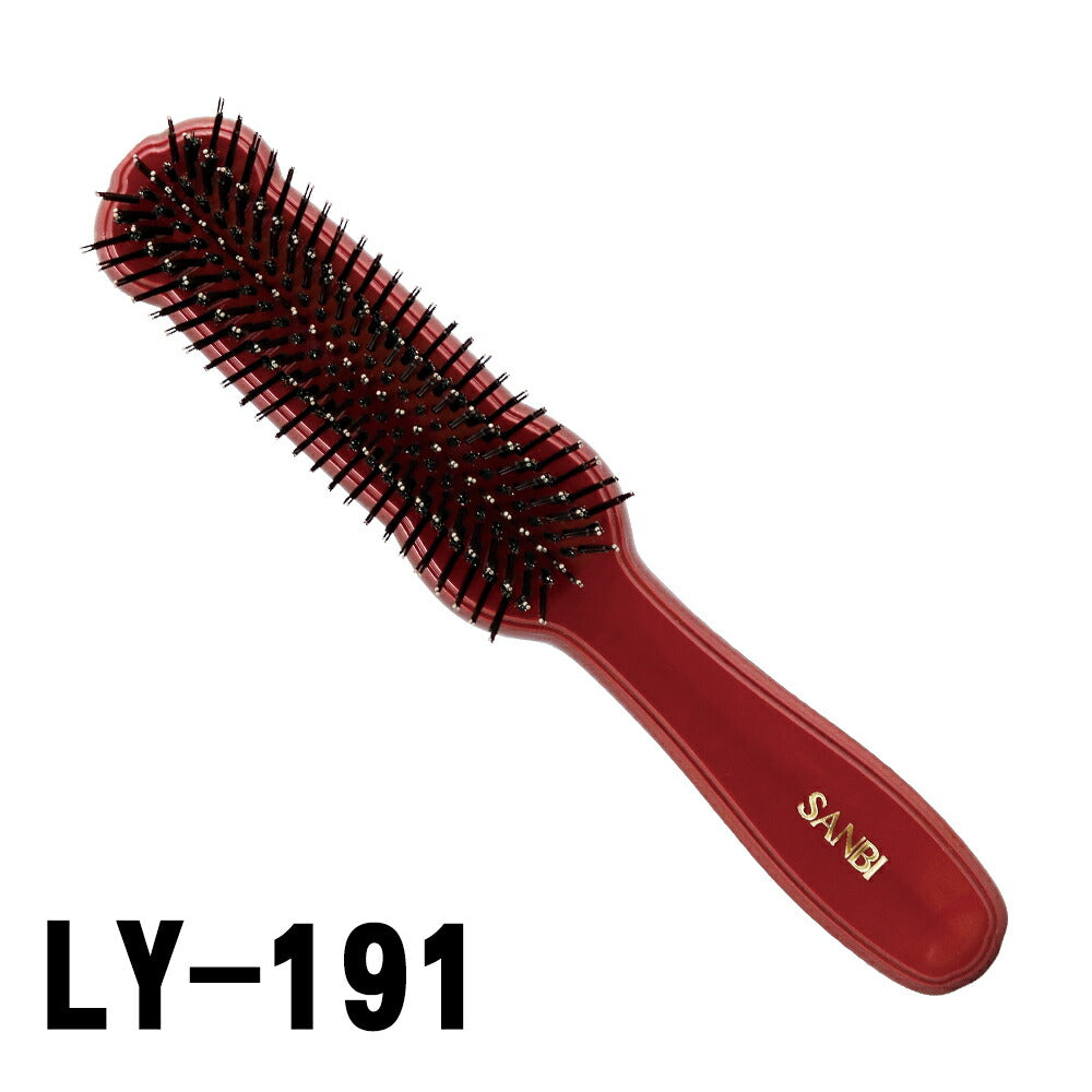 ヘアブラシ LY (LY-191 レッド（ナイロン＋豚毛）4974178055031