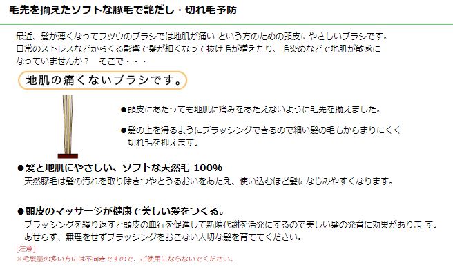 ベス 天然豚毛100% ヘア ブラシ  ブラッシング用5行  4977084716591