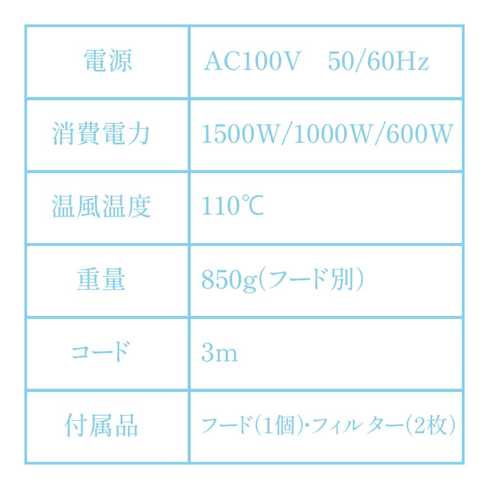 Nobby NB3100 マイナスイオン ヘアー ドライヤー ホワイト 1500W 大風速 ハイパワー 日本製 4975302133014